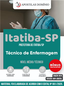 Apostila Prefeitura de Itatiba/SP 2025 - Técnico de Enfermagem