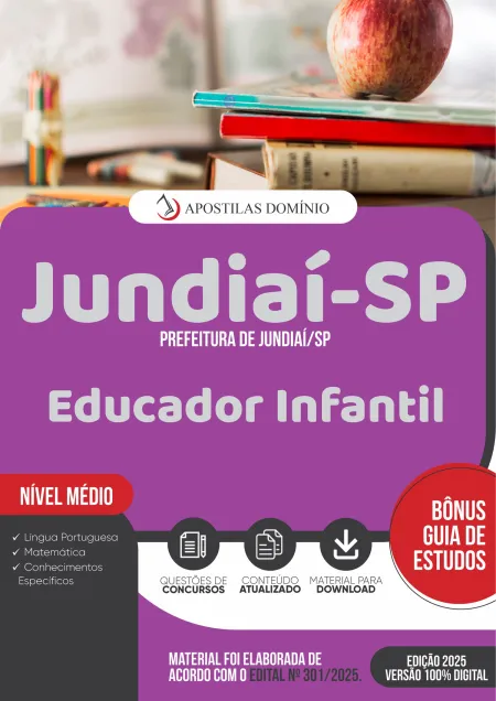 Apostila Prefeitura de Jundiaí-SP 2025 - Educador Infantil