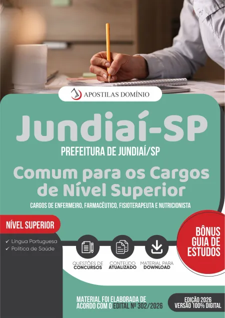 Apostila Prefeitura de Jundiaí - SP 2026 - Comum para os Cargos de Nível Superior