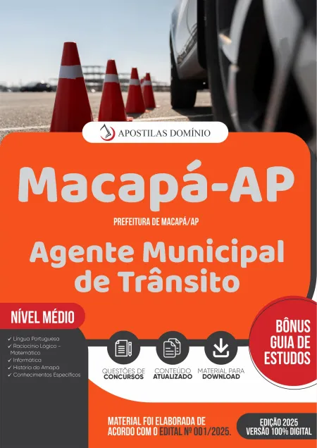 Apostila Prefeitura de Macapá/AP 2025 - Agente Municipal de Trânsito