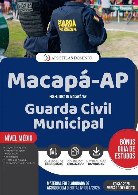 Apostila Prefeitura de Macapá/AP 2025 - Guarda Civil Municipal