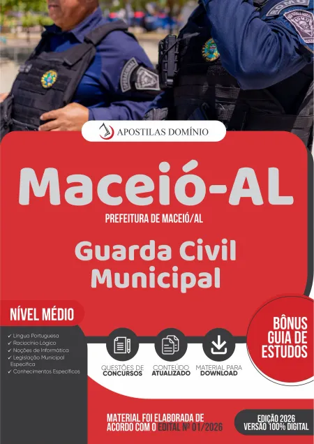 Apostila Prefeitura de Maceió/AL 2026 - Guarda Civil Municipal