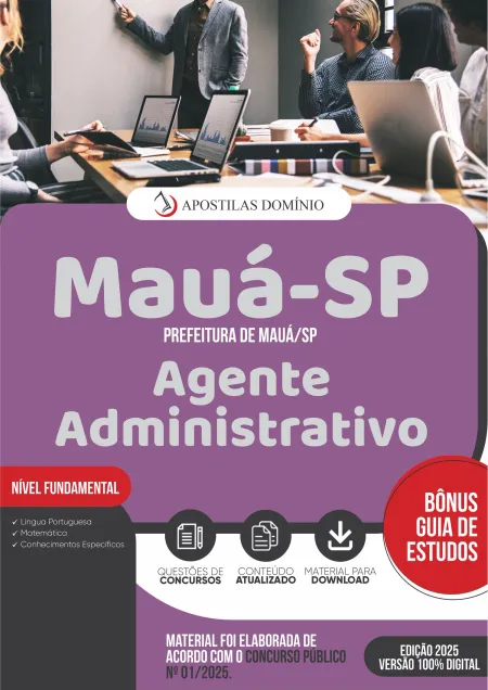 Apostila Prefeitura de Mauá/SP 2026 - Agente Administrativo
