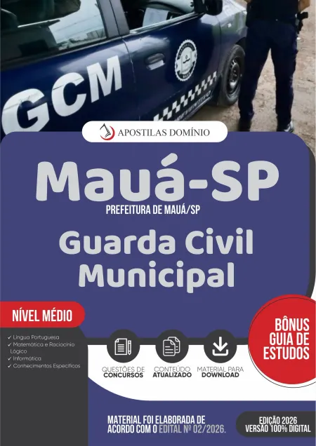 Apostila Prefeitura de Mauá/SP 2026 - Guarda Civil Municipal