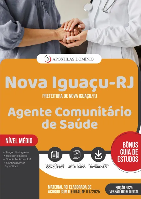 Apostila Prefeitura de Nova Iguaçu/RJ 2025 - Agente Comunitário de Saúde