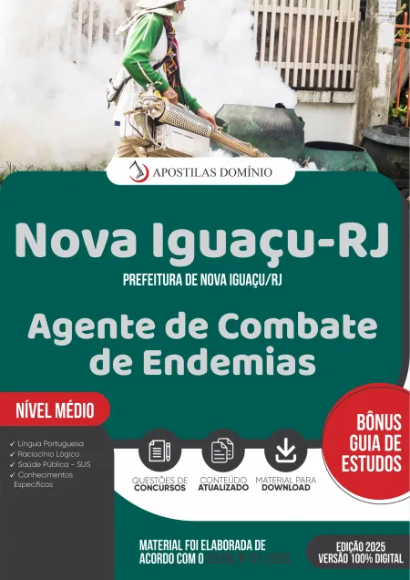 Apostila Prefeitura de Nova Iguaçu/RJ 2025 - Agente de Combate de Endemias