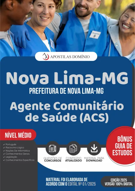 Apostila Prefeitura de Nova Lima MG 2025 - Agente Comunitário de Saúde (ACS)