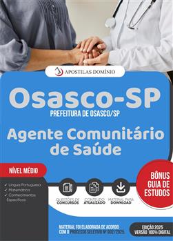 Apostila Prefeitura de Osasco/SP 2025 - Agente Comunitário de Saúde