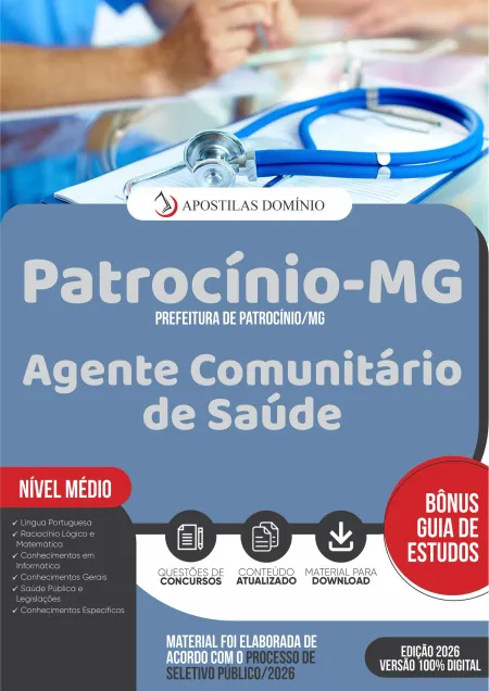 Apostila Prefeitura de Patrocínio/MG 2026 - Agente Comunitário de Saúde