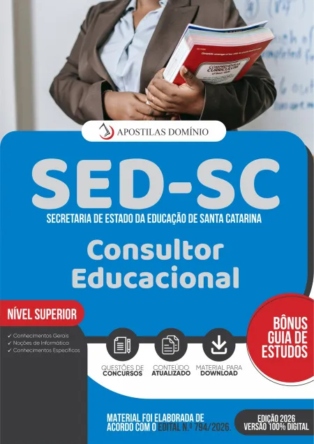 Apostila SED/SC 2026 - Consultor Educacional