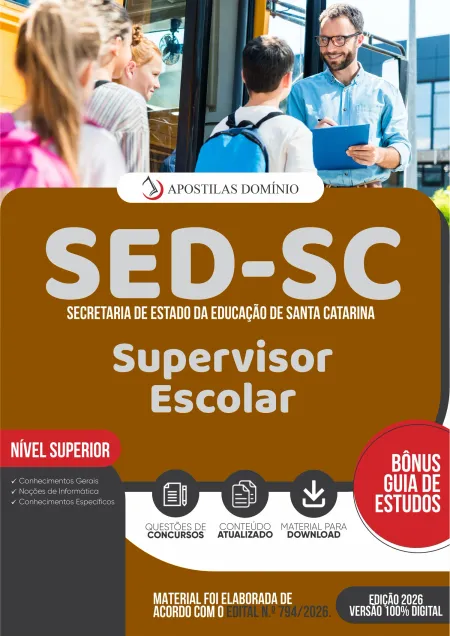 Apostila SED/SC 2026 - Supervisor Escolar