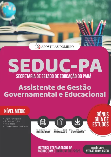 Apostila SEDUC/PA 2026 - Assistente de Gestão Governamental e Educacional