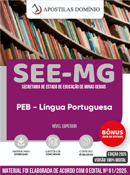 Apostila SEE-MG 2025 - PEB - Língua Portuguesa