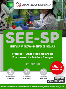 Apostila SEE-SP 2026 - Professor de Ensino Fundamental e Médio - Biologia