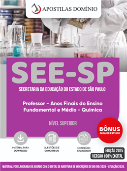 Apostila SEE-SP 2026 - Professor de Ensino Fundamental e Médio - Química