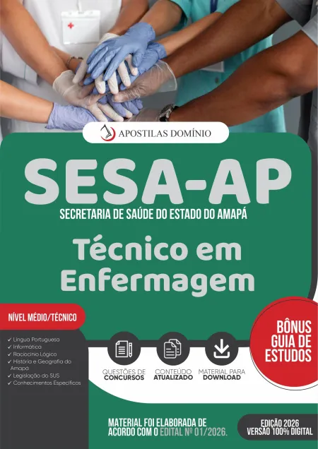 Apostila SESA/AP 2026 - Técnico em Enfermagem