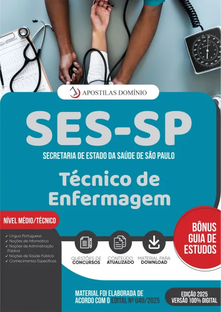 Apostila SES/SP 2025 - Técnico de Enfermagem
