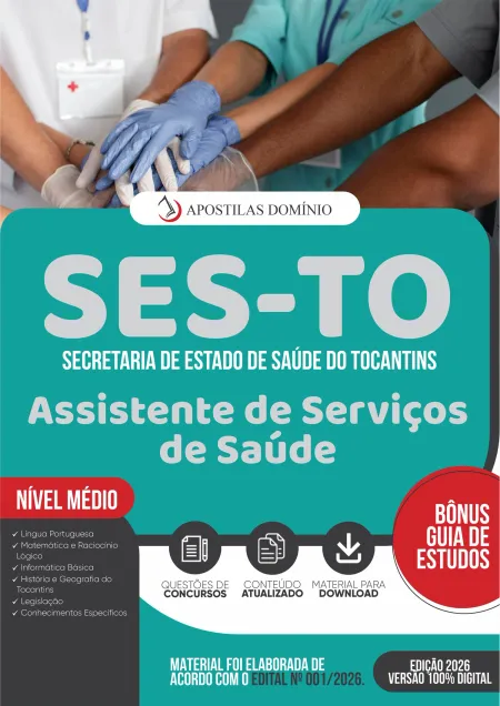 Apostila SES/TO 2026 - Assistente de Serviços de Saúde
