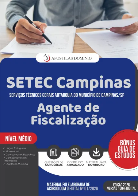 Apostila SETEC Campinas 2026 - Agente de Fiscalização