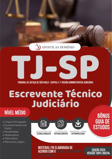 Apostila TJ-SP 2025 - Escrevente Técnico Judiciário