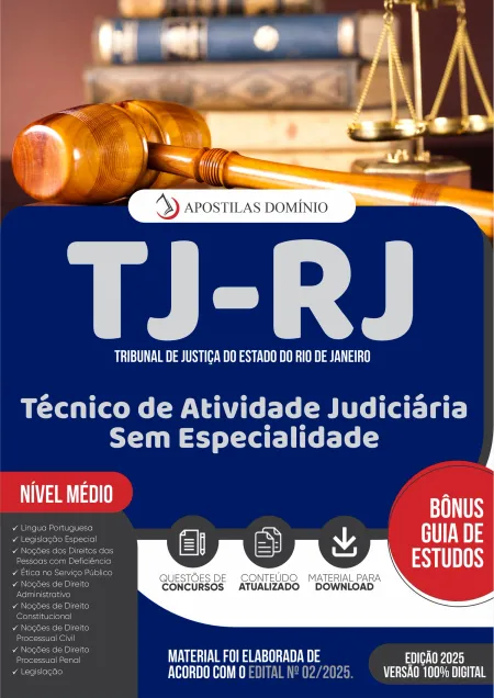 Apostila TJ/RJ 2025 - Técnico de Atividade Judiciária