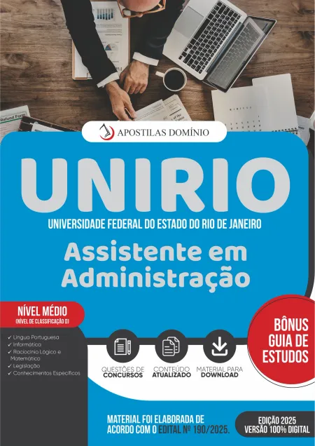 Apostila UNIRIO 2025 - Assistente em Administração