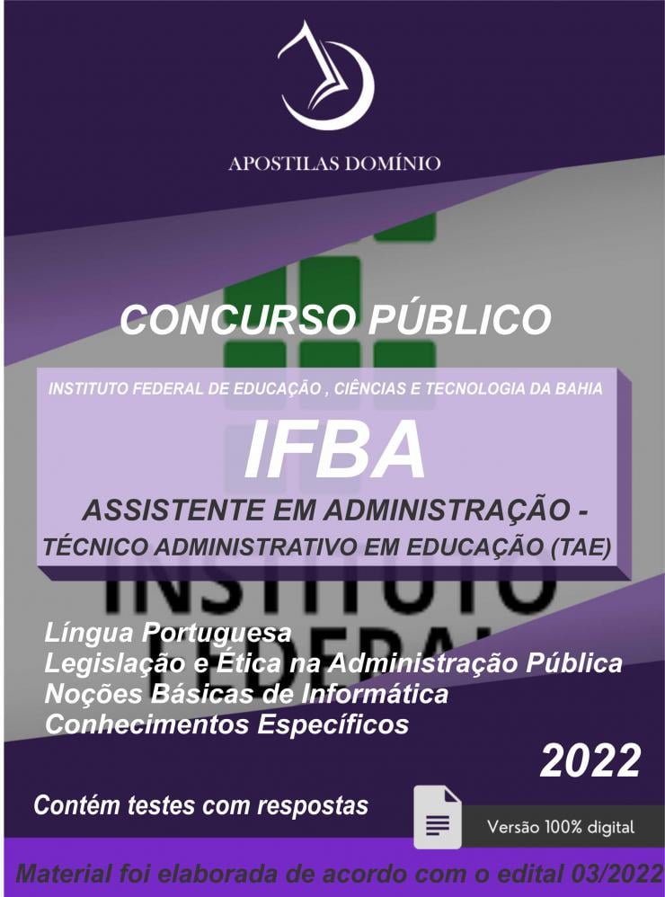 Concurso IFBA 2022: Abertas as inscrição para Técnicos administrativos e  professores