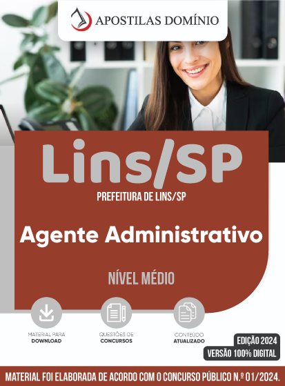 Apostila Concurso Prefeitura De Lins SP 2024