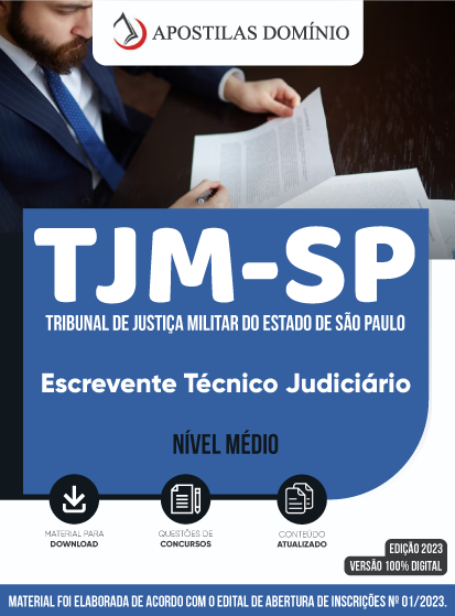 Apostila TJM-SP 2025 - Escrevente Técnico Judiciário