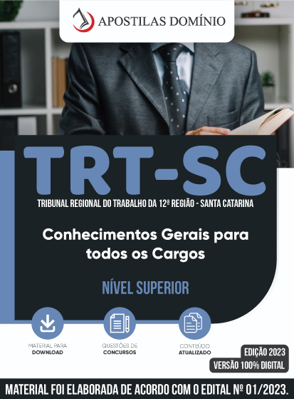 Apostila TRT-SC 2023 - Comum Aos Cargos De Ensino Superior : APOSTILAS ...