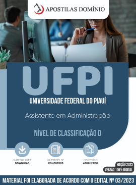 Apostila UFPI 2023 - Assistente Em Administração - Nível De ...