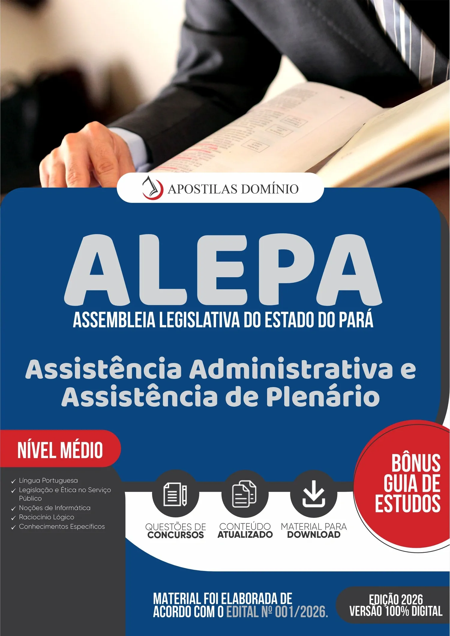 Apostila ALEPA 2026 - Assistência Administrativa e Assistência de Plenário