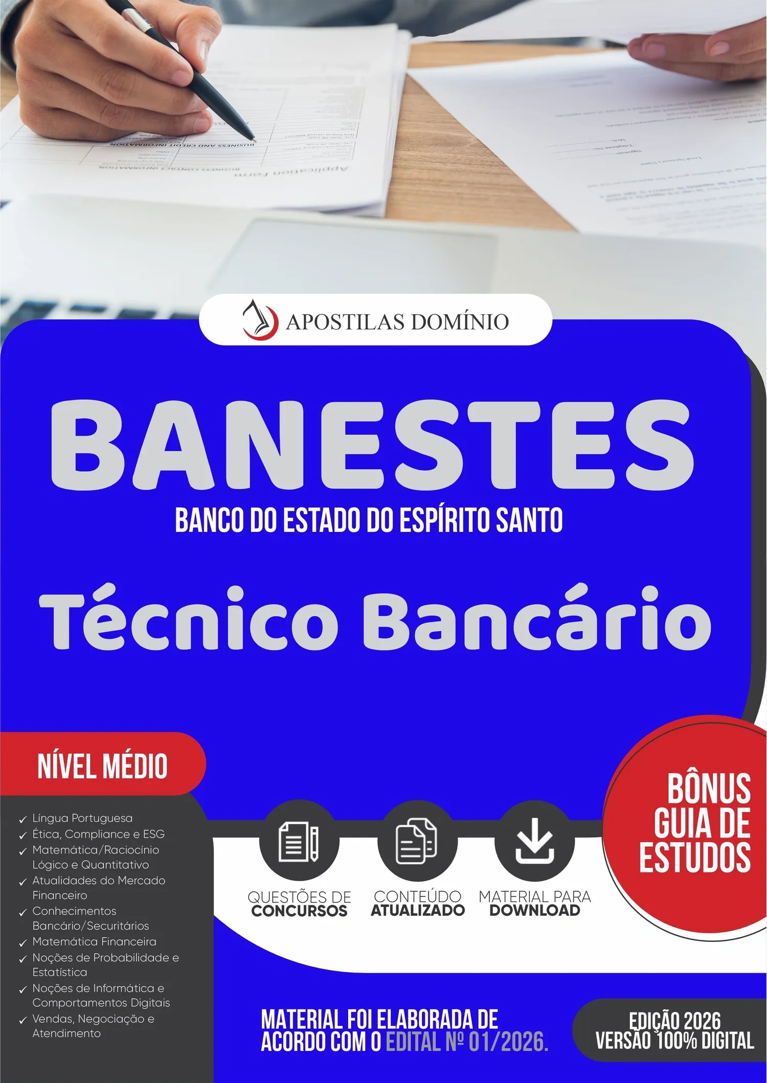 Apostila BANESTES 2026 - Técnico Bancário