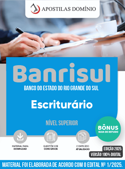 Apostila BANRISUL 2025 - Escriturário