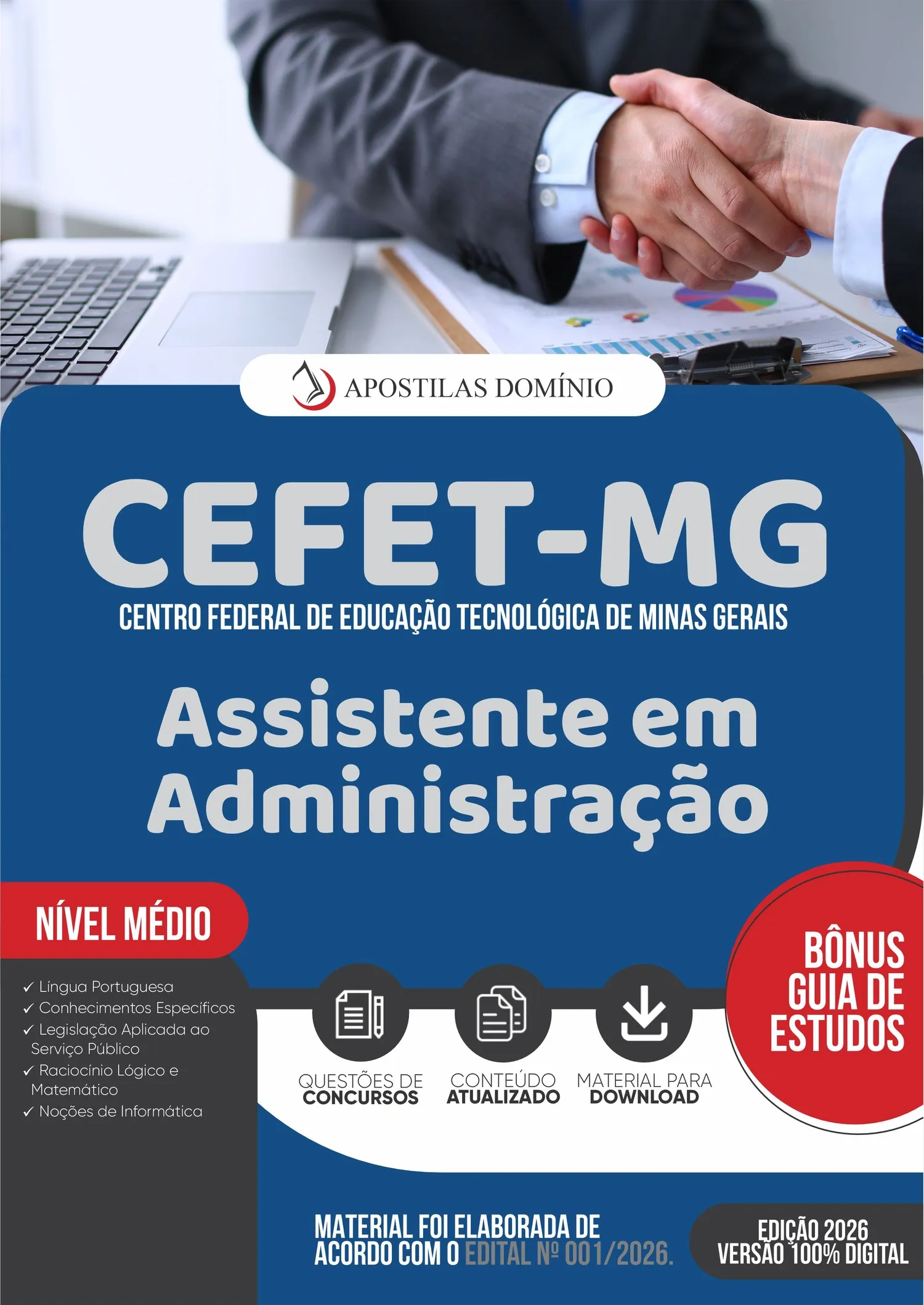 Apostila CEFET/MG 2026 - Assistente em Administração