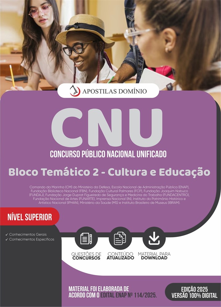 Apostila CNU 2025 - Bloco Temático 2 - Cultura e Educação