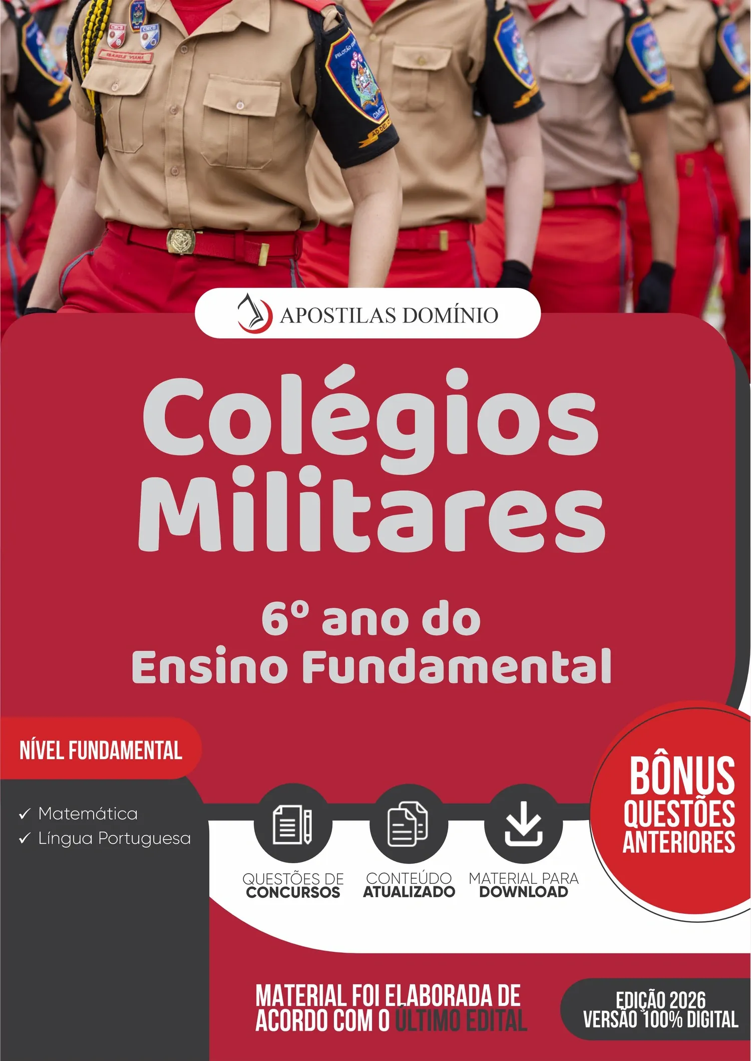 Apostila Colégios Militares 2026 - 6º ano do Ensino Fundamental