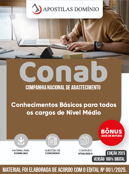 Apostila Conab 2025 - Conhecimentos Básicos para todos os cargos de Nível Médio
