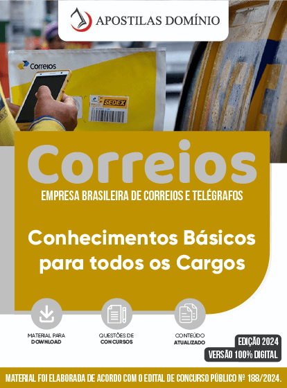 Apostila Correios 2025 - Conhecimentos Básicos para todos os Cargos