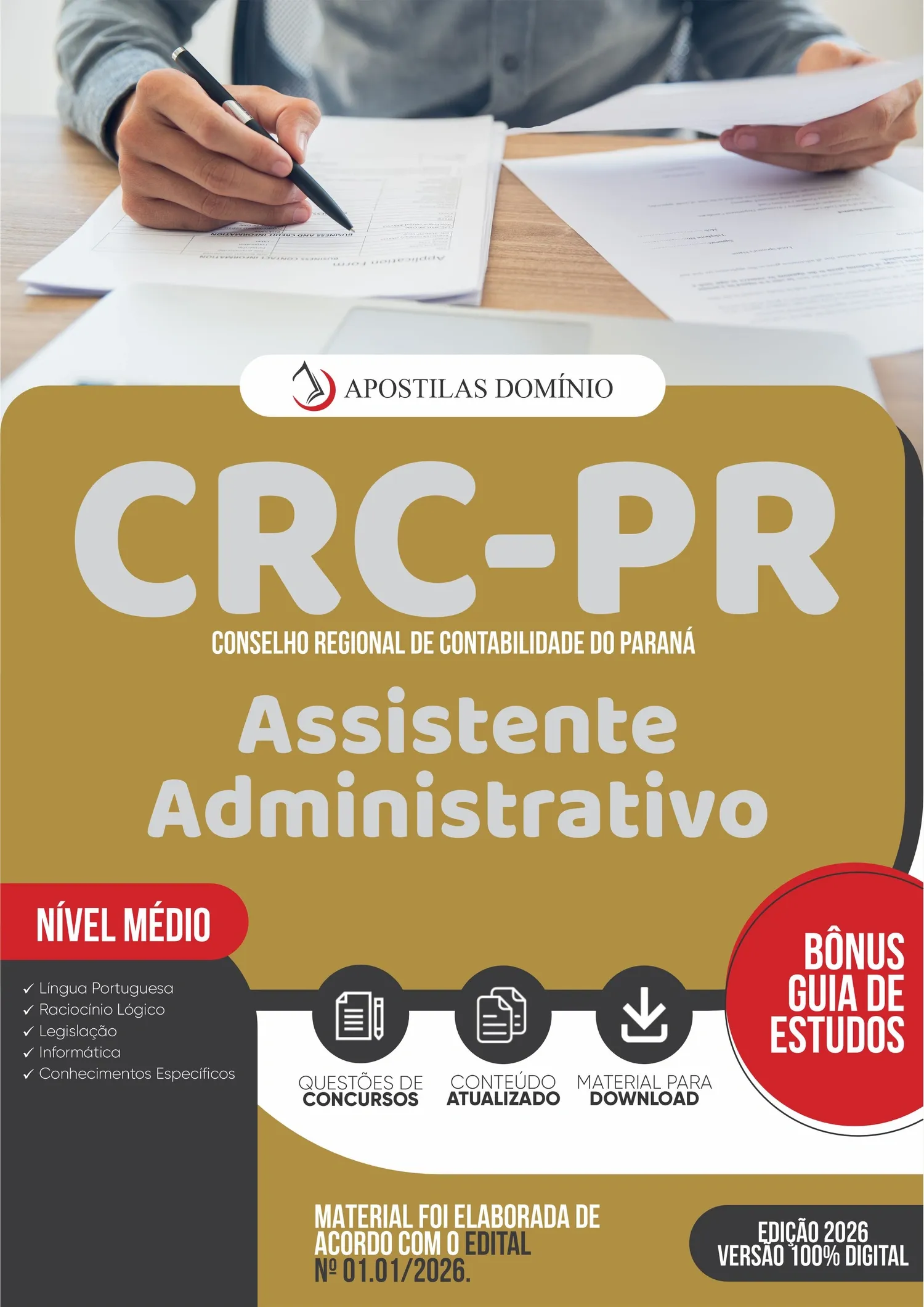 Apostila CRC/PR 2026 - Assistente Administrativo