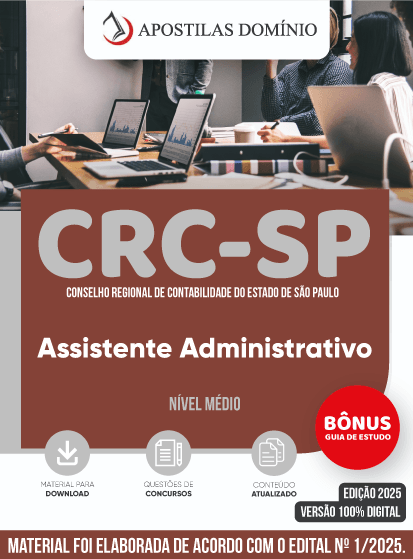 Apostila CRC/SP 2025 - Assistente Administrativo