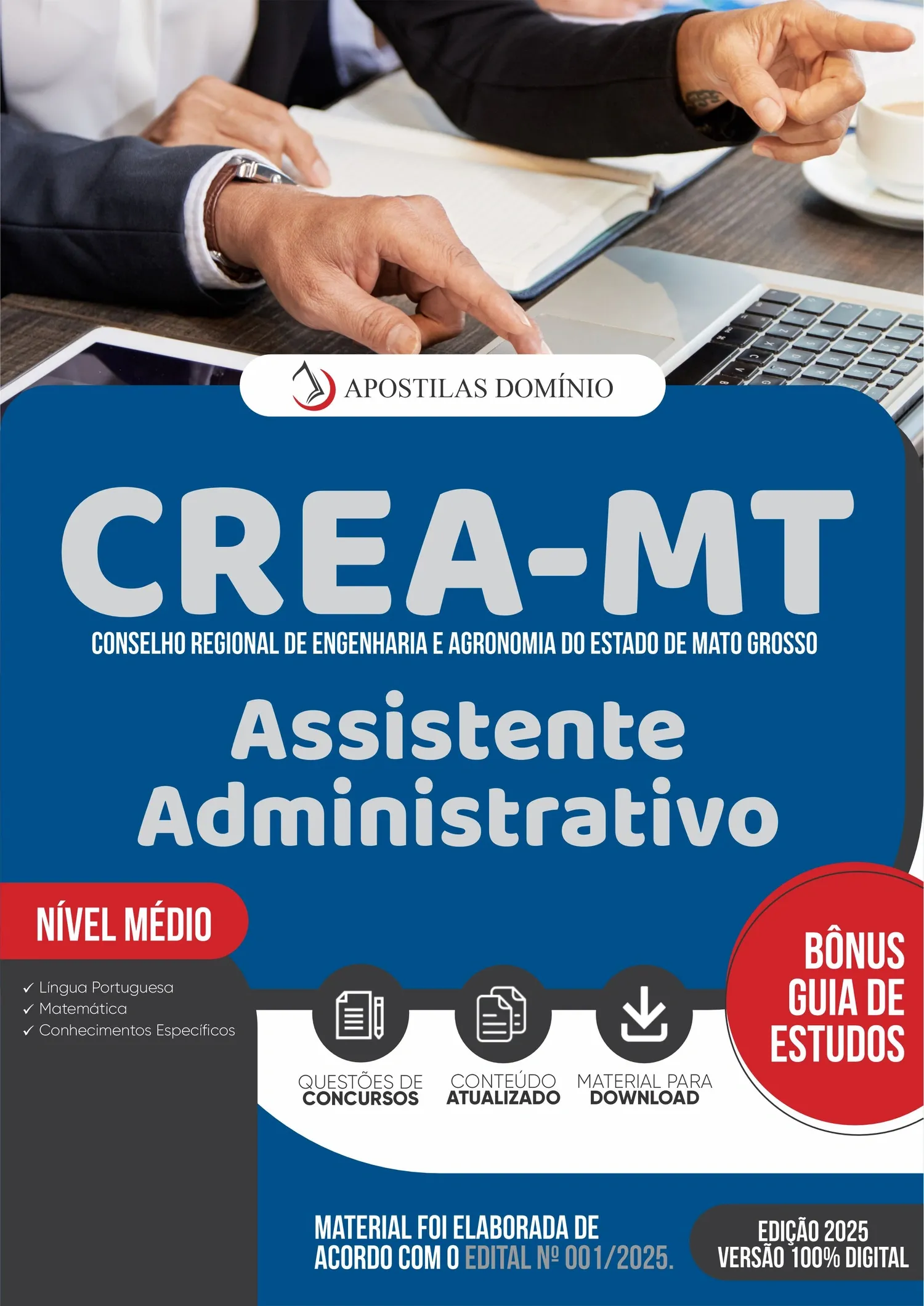 Apostila CREA/MT 2025 - Assistente Administrativo