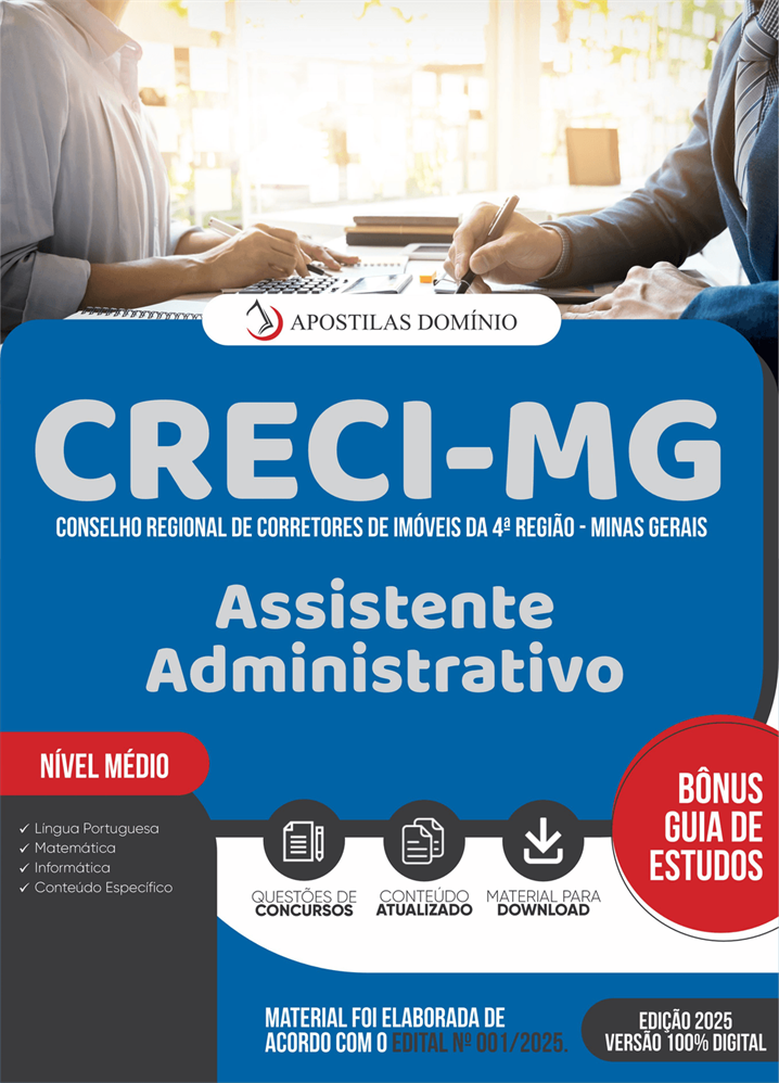 Apostila CRECI/MG 2025 - Assistente Administrativo
