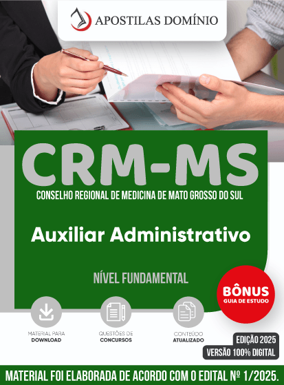 Apostila CRM-MS 2025 - Auxiliar Administrativo