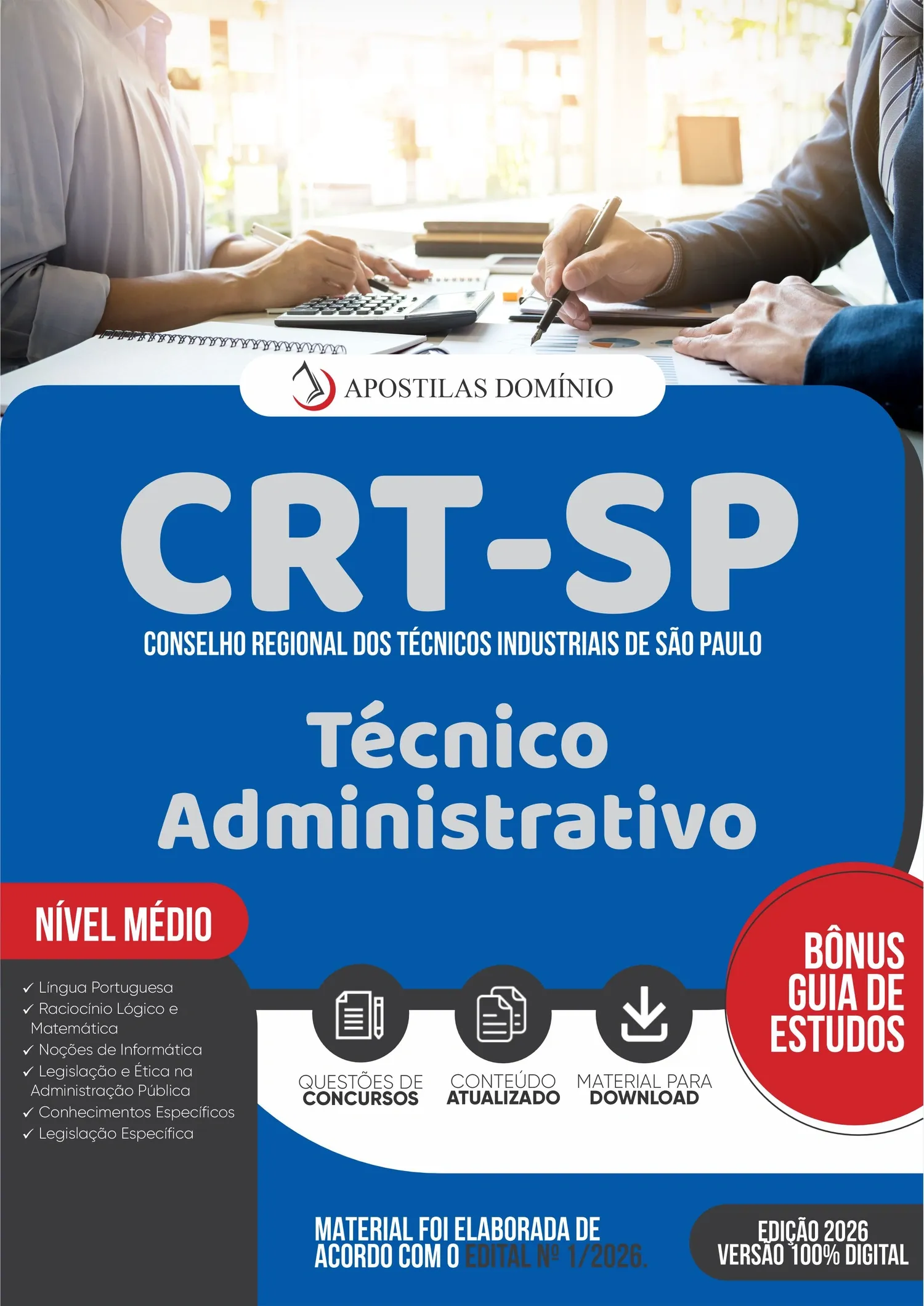 Apostila CRT-SP 2026 - Técnico Administrativo