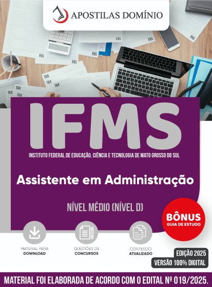 Apostila IFMS 2025 - Assistente em Administração