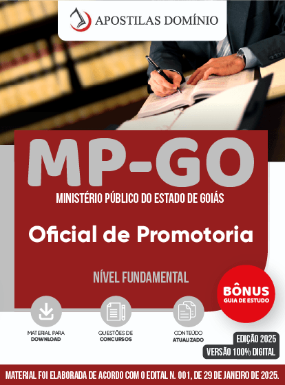 Apostila MP-GO 2025 - Oficial de Promotoria