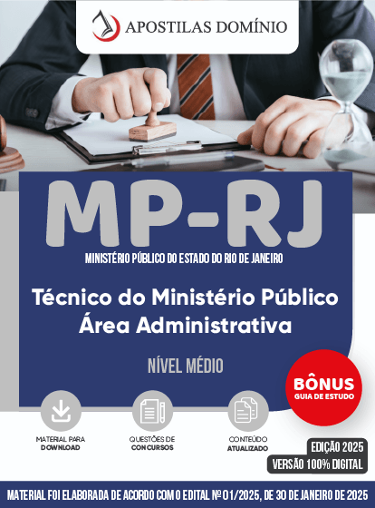 Apostila MP-RJ 2025 - Técnico do Ministério Público - Área Administrativa