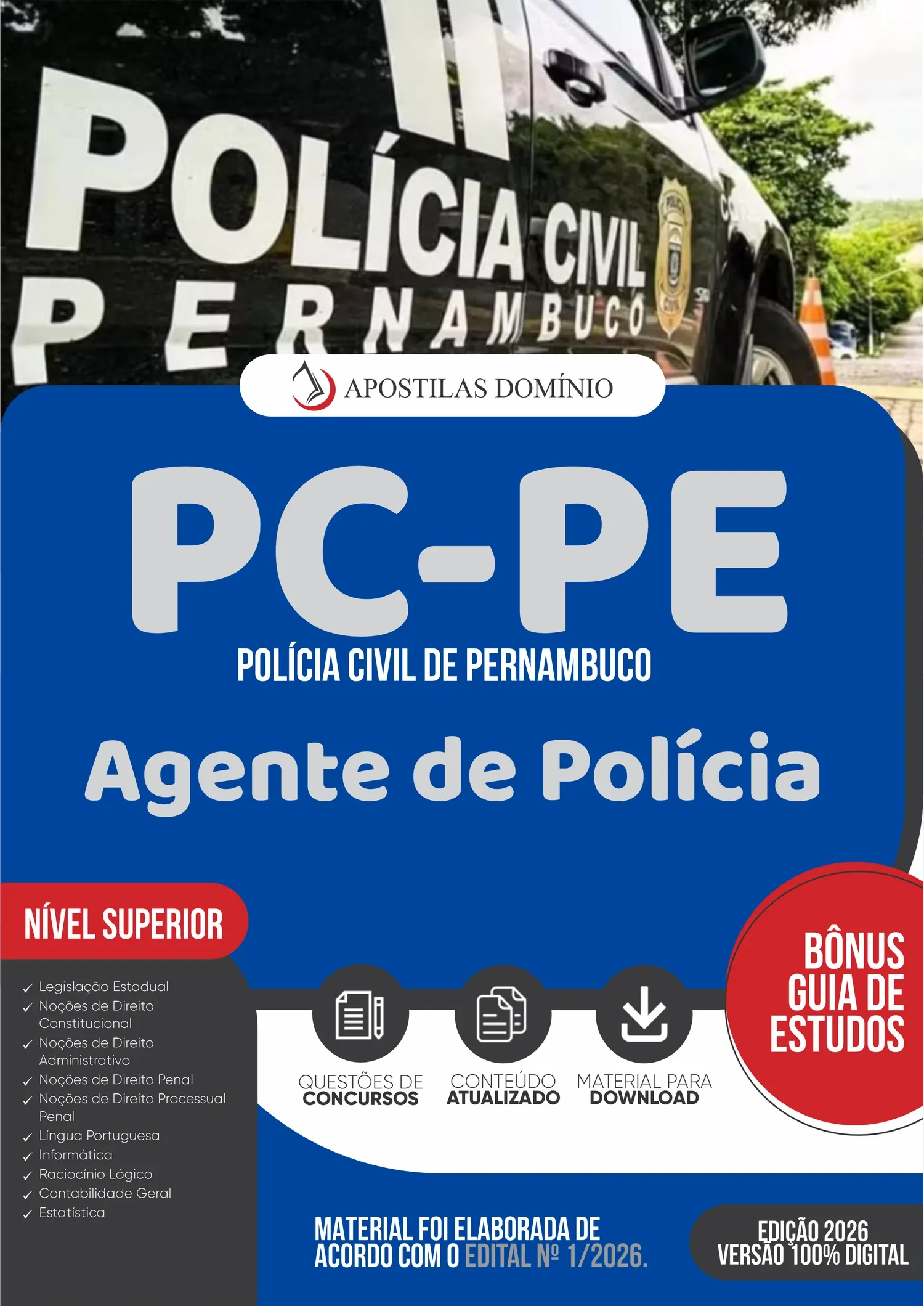 Apostila PC/PE 2026 - Agente de Polícia