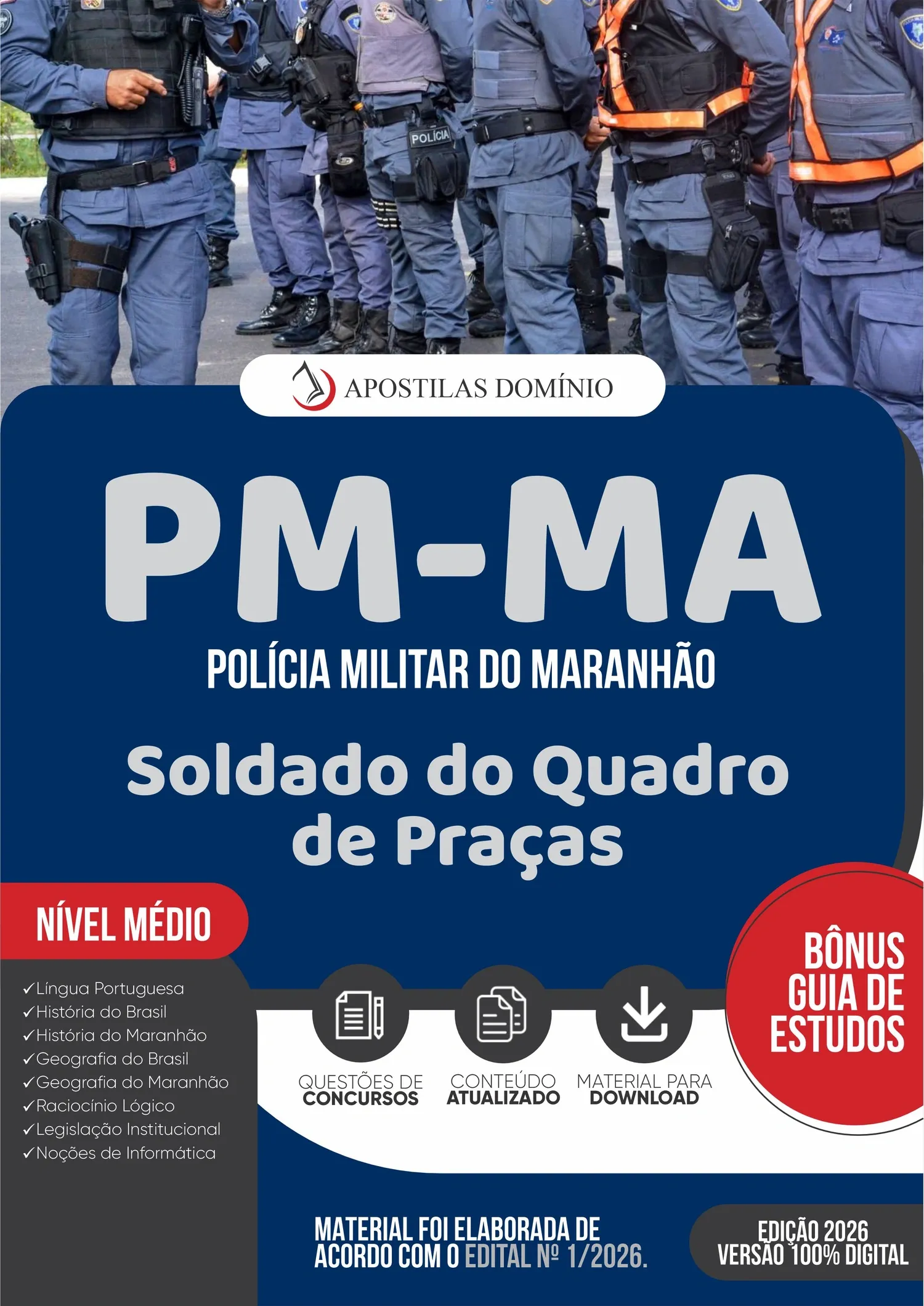 Apostila PM/MA 2026 - Soldado do Quadro de Praças